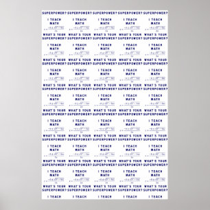 Ik leer Wiskunde wat is je Superpower? Poster