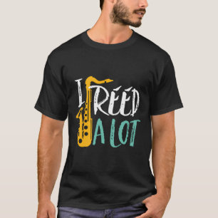 Ik leerde een lot grappige saxofoonspeler jazz-muz t-shirt