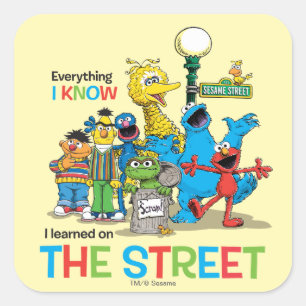 Ik leerde op STRAAT Vierkante Sticker