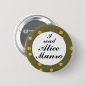Ik lees Alice Munro Canadian Writer Author Button (Voorkant /achterkant)