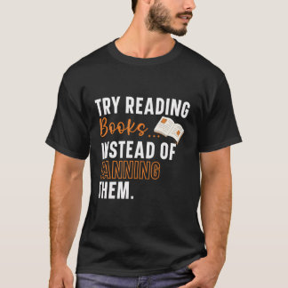 Ik lees boeken alsof het mijn werk is Boeken lezen T-shirt