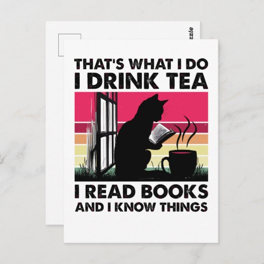 Ik lees boeken en ik weet dingen briefkaart (Voorkant / Achterkant)