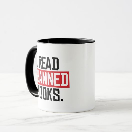 Ik lees boeken zonder vergunning mok (Voorkant links)