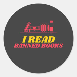 Ik lees boeken zonder vergunning ronde sticker