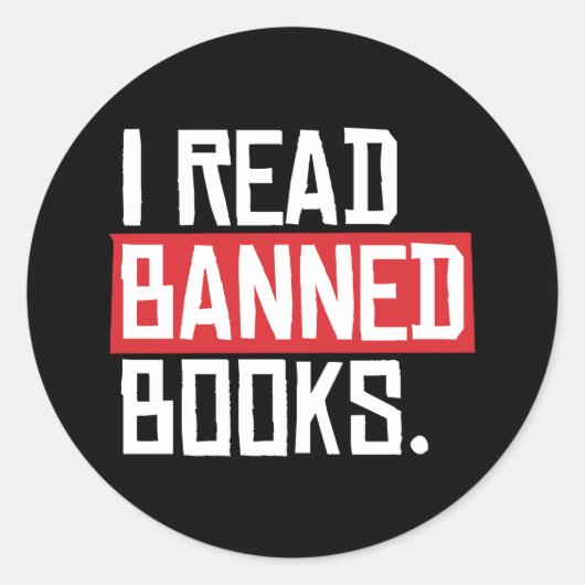 Ik lees boeken zonder vergunning ronde sticker (Voorkant)