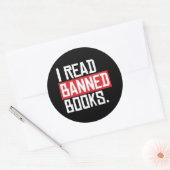 Ik lees boeken zonder vergunning ronde sticker (Envelop)