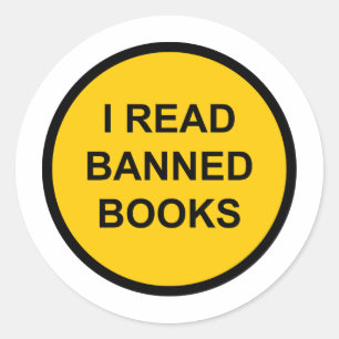 Ik lees boeken zonder vergunning ronde sticker