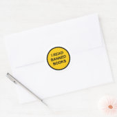 Ik lees boeken zonder vergunning ronde sticker (Envelop)