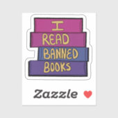 Ik lees boeken zonder vergunning sticker (Vel)