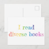 Ik lees Diverse Boeken Briefkaart (Voorkant / Achterkant)