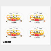 Ik lees graag boeken ovale sticker (Vel)