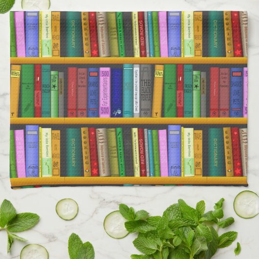 Ik lees graag boeken Thunder_Cove Theedoek (Gevouwen)