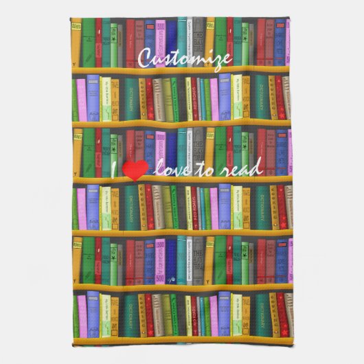 Ik lees graag boeken Thunder_Cove Theedoek (Verticaal)