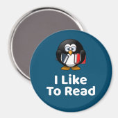 Ik lees graag Penguin Magnet Magneet (Voorkant / Achterkant)