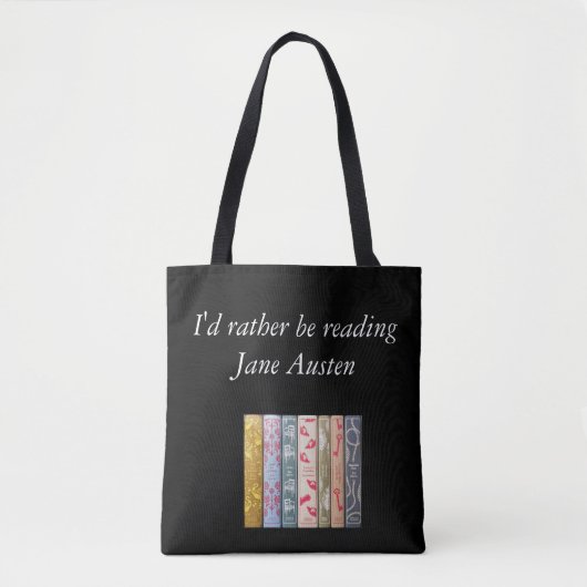 Ik lees liever de canvas tas van Jane Austen (Voorkant)