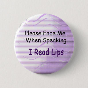 Ik lees lips-Button Ronde Button 5,7 Cm
