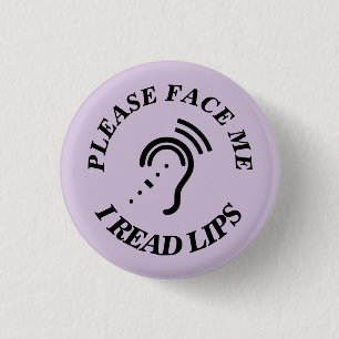 IK LEES LIPS. RONDE BUTTON 3,2 CM