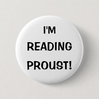 "Ik lees Proust!" Ronde Button 5,7 Cm
