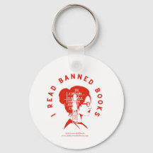 Ik lees sleutelketting Verboden Boeken