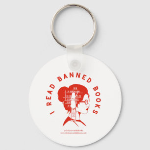Ik lees sleutelketting Verboden Boeken Sleutelhanger