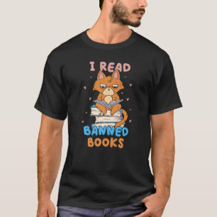 Ik Lees Verboden Boeken Bibliotheek Kat Dierenrech T-shirt
