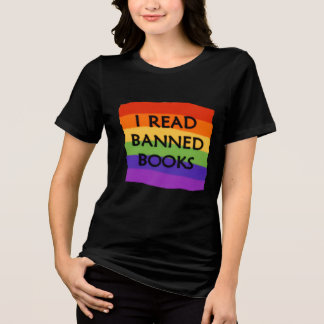 Ik lees verboden boeken Rainbow Tri-Blend Shirt