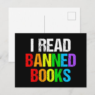 Ik Lees Verboden Boeken Regenboog Briefkaart
