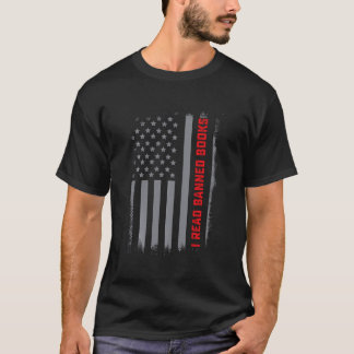 Ik lees verboden boeken US vlag lezers Boek Nerd T-shirt