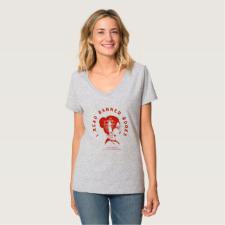 Ik lees verboden boeken v-hals t-shirt