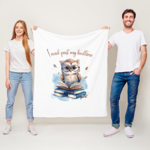 Ik lees voorbij mijn bedtijd fleece deken