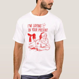 Ik leid op je Cadeau-Naughty Kerstmis. T-shirt
