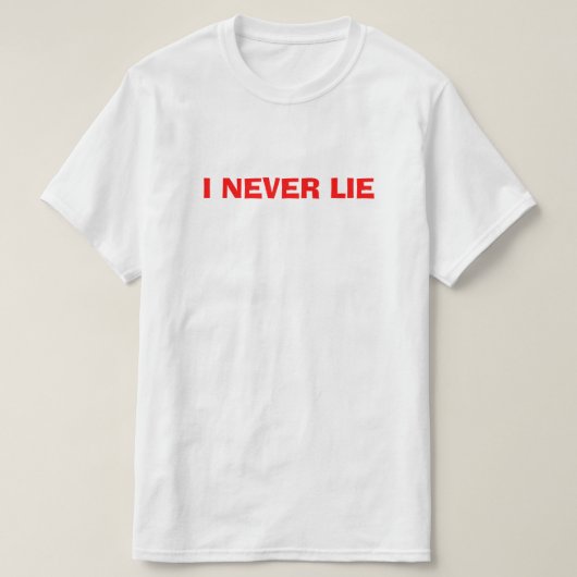 Ik Lie nooit, White Lie Shirt (Design voorkant)