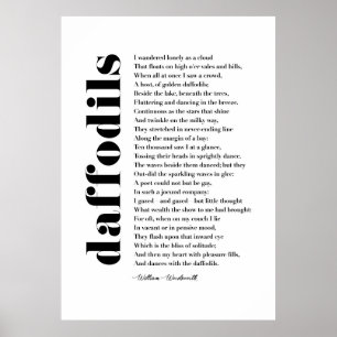 Ik liep eenzaam als Cloud door William Wordsworth Poster