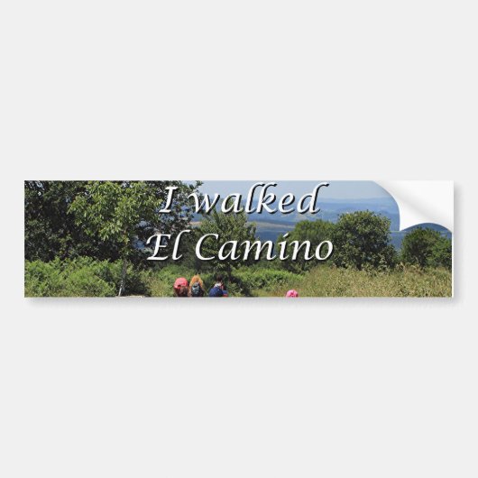 Ik liep El Camino, Spanje (ondertitel) Bumpersticker (Voorkant)