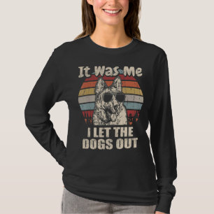 Ik liet de honden uit de Duitse herder T-shirt