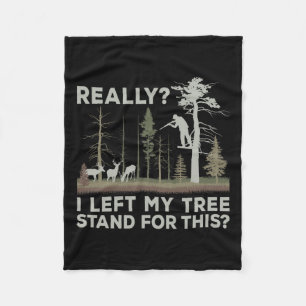 Ik liet mijn boompje staan voor dit grappige herte fleece deken