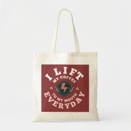 Ik lift elke dag (roze) tote bag