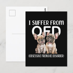 Ik lijd aan OFD obsessieve franchie stoornis honde Briefkaart