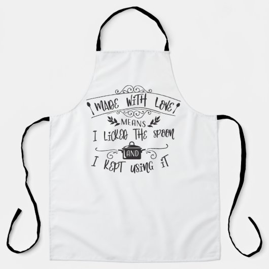Ik likte de lepel schort (Voorkant)