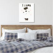 Ik Llama jij Canvas Afdruk (Insitu (Slaapkamer))