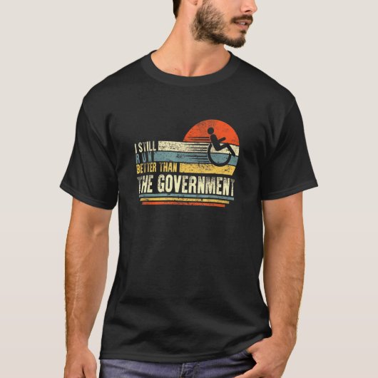 Ik loop beter dan de overheid geamputeerd door arb t-shirt (Voorkant)