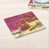 Ik loop er doorheen vierkante kartonnen onderzetter (Schuin)