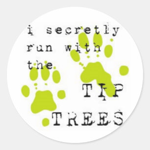 Ik loop in het geheim met de TIPTREES Ronde Sticker