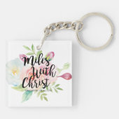 Ik loop langs Faith. Zelfs als ik het niet kan zie Sleutelhanger (Achterkant)