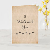 Ik loop met jullie sympathiegedicht. kaart (Gele Bloem)