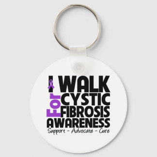 Ik loop naar cystic fibrosis Awareness Sleutelhanger