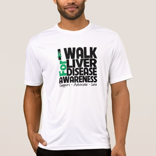 Ik loop naar de bewustwording van leverziekten t-shirt (Voorkant)