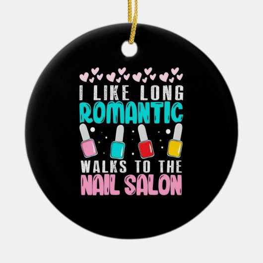 Ik loop naar het salon. keramisch ornament (Voorkant)