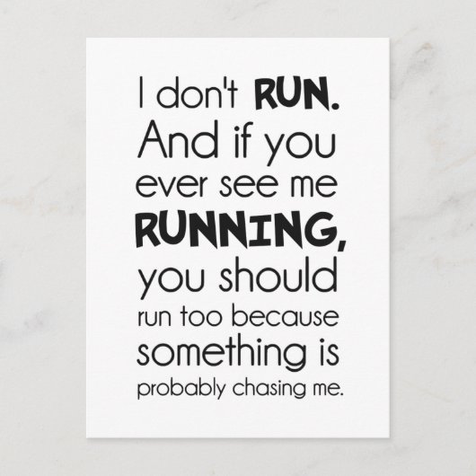 Ik loop niet. Er is waarschijnlijk iets dat me ac Briefkaart (Voorkant)