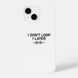 Ik loop niet in laagje minimale muziek iPhone 14 hoesje